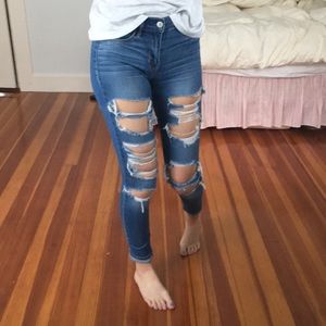 Pacsun distressed skinny jeans